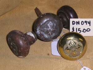 Doorknob with Gothic Cross-Like Center