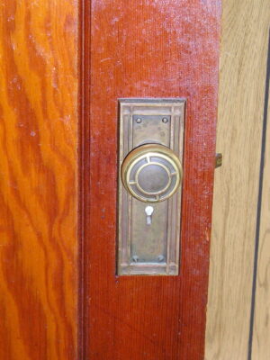 Brass Mission Doorknob & Back Plate