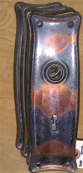 Japanned Door Plate with Bowed Middle