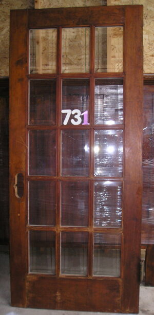 15-pane Pine Beveled Glass Door