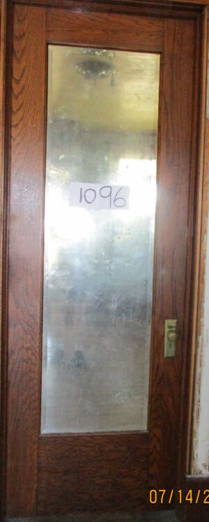 Tall Oak with Beveled Mirror