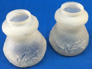 Pair of Textured, Floral Shades