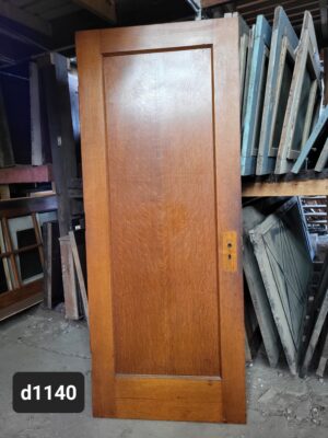 Single Panel Quartersawn Oak Door