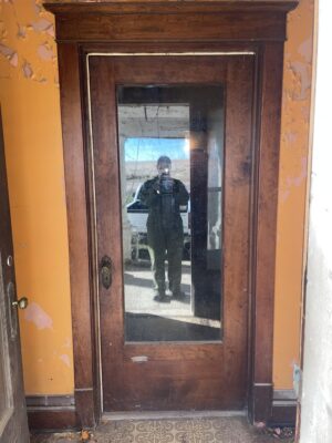 Oak Entry Door with Egg and Dart Molding